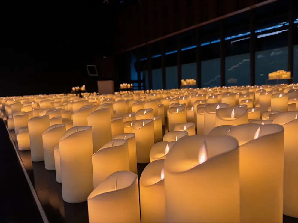 Świece LED z bliska