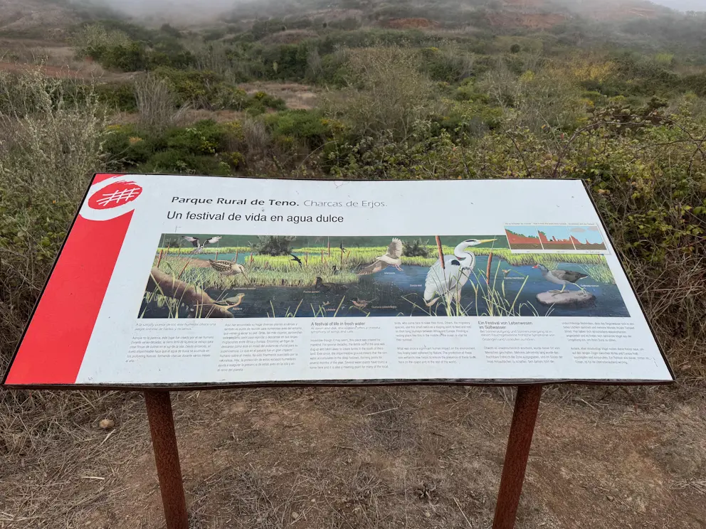 Tablica informacyjna Charcas de Erjos